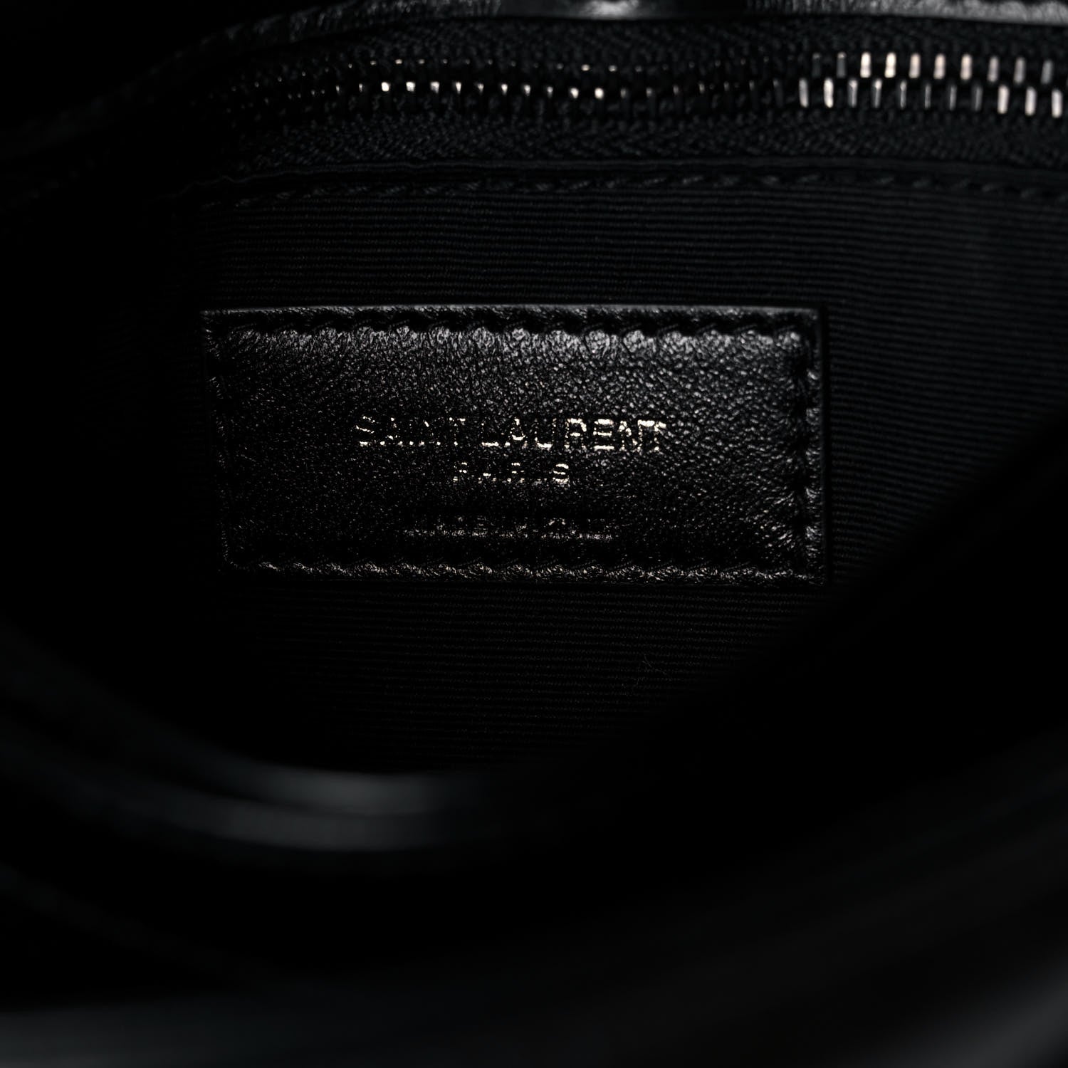 Saint Laurent Calfskin Y Quilted Monogram Toy Loulou Crossbody Bag Black 8 of 11