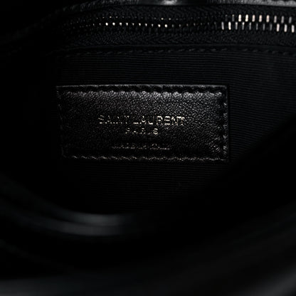 Saint Laurent Calfskin Y Quilted Monogram Toy Loulou Crossbody Bag Black 8 of 11