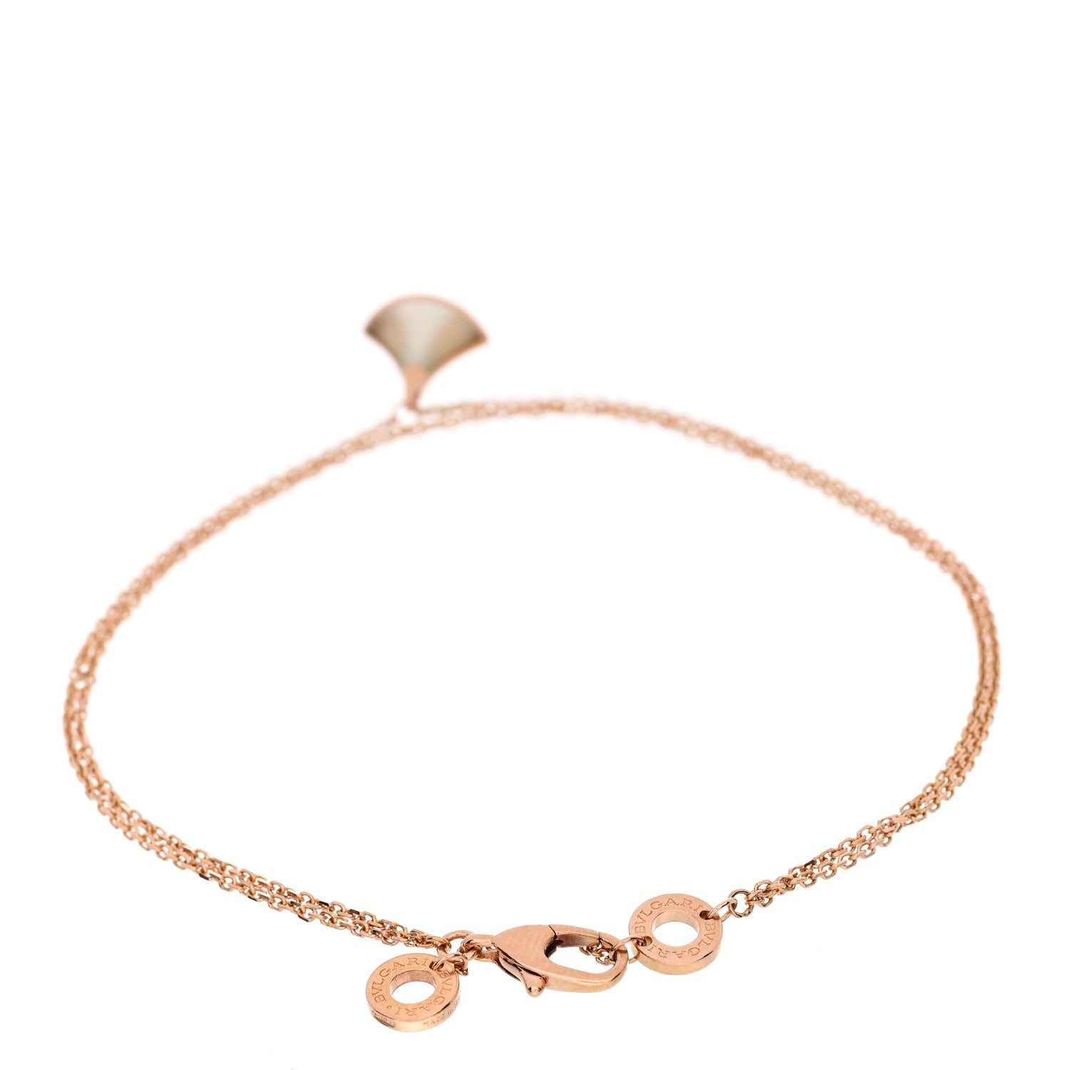 Bulgari 18K Rose Gold Mother of Pearl Divas' Dream Bracelet ML 2 of 3