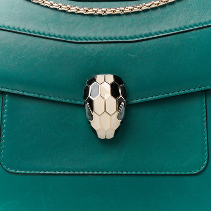 Bulgari Calfskin Serpenti Forever Crossbody Emerald Green 12 of 18