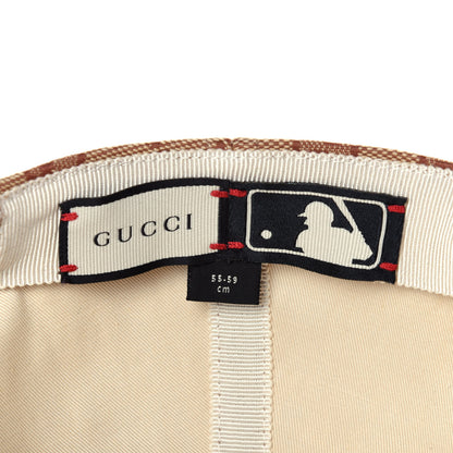 Gucci X MLB Monogram NY Yankees Baseball Hat 55-59 Beige Ruggine 6 of 9