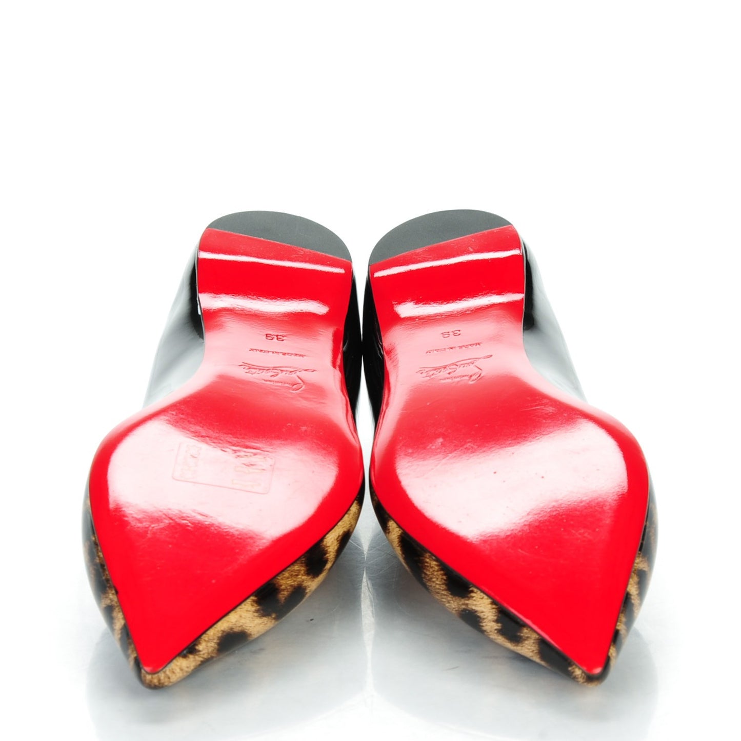 Patent Degrade Leopard Pigalle Follies Flats 39 Leopard Black