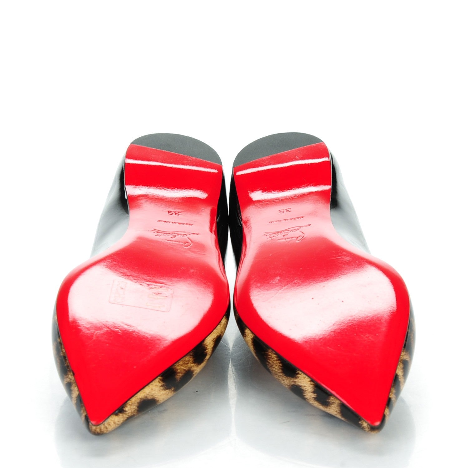Christian Louboutin Patent Degrade Leopard Pigalle Follies Flats 39 Leopard Black 5 of 8