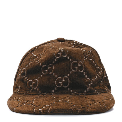 Gucci Velvet GG Monogram Baseball Hat L Brown 2 of 8