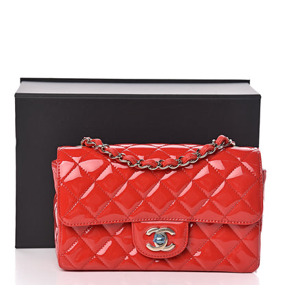 Chanel Patent Calfskin Quilted Mini Rectangular Flap Red 11 of 11