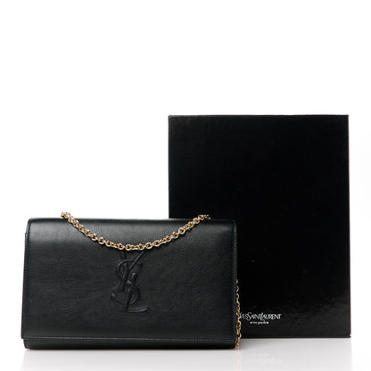 Saint Laurent Calfskin Monogram Belle de Jour Chain Clutch Black 10 of 10