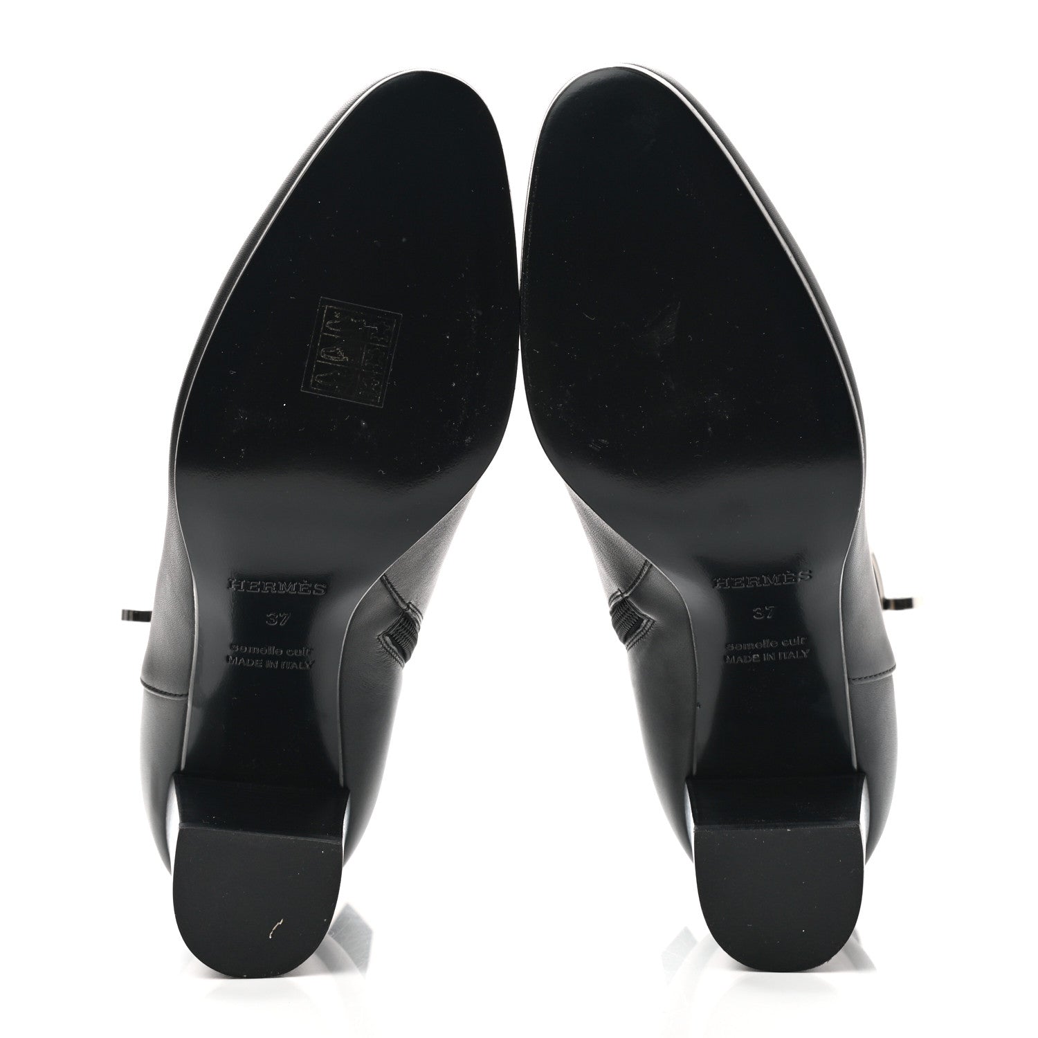 Hermes Calfskin Saint Germain Ankle Boots 37 Black 5 of 8