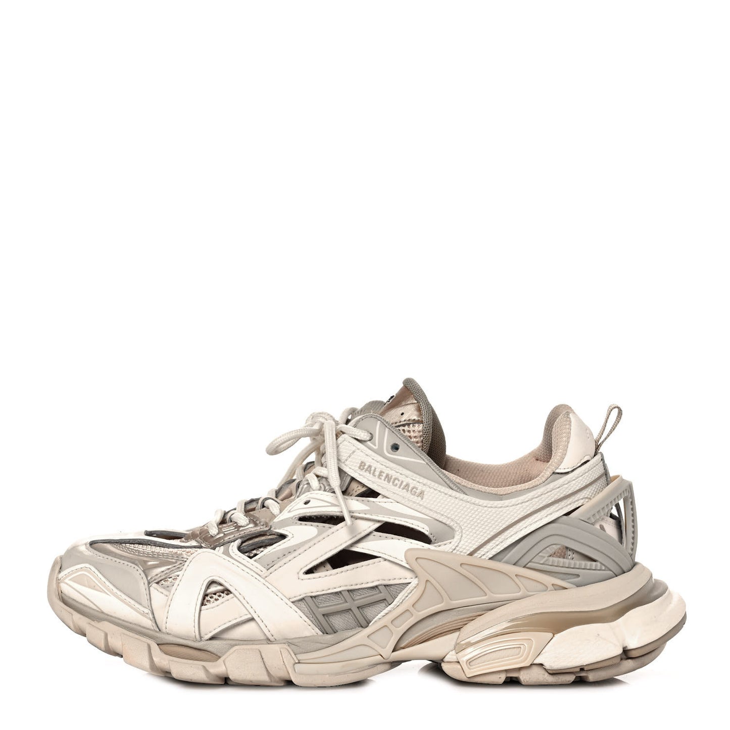 Rubber Mesh Bi-Color Mens Track.2 Open Sneakers 41 Nude