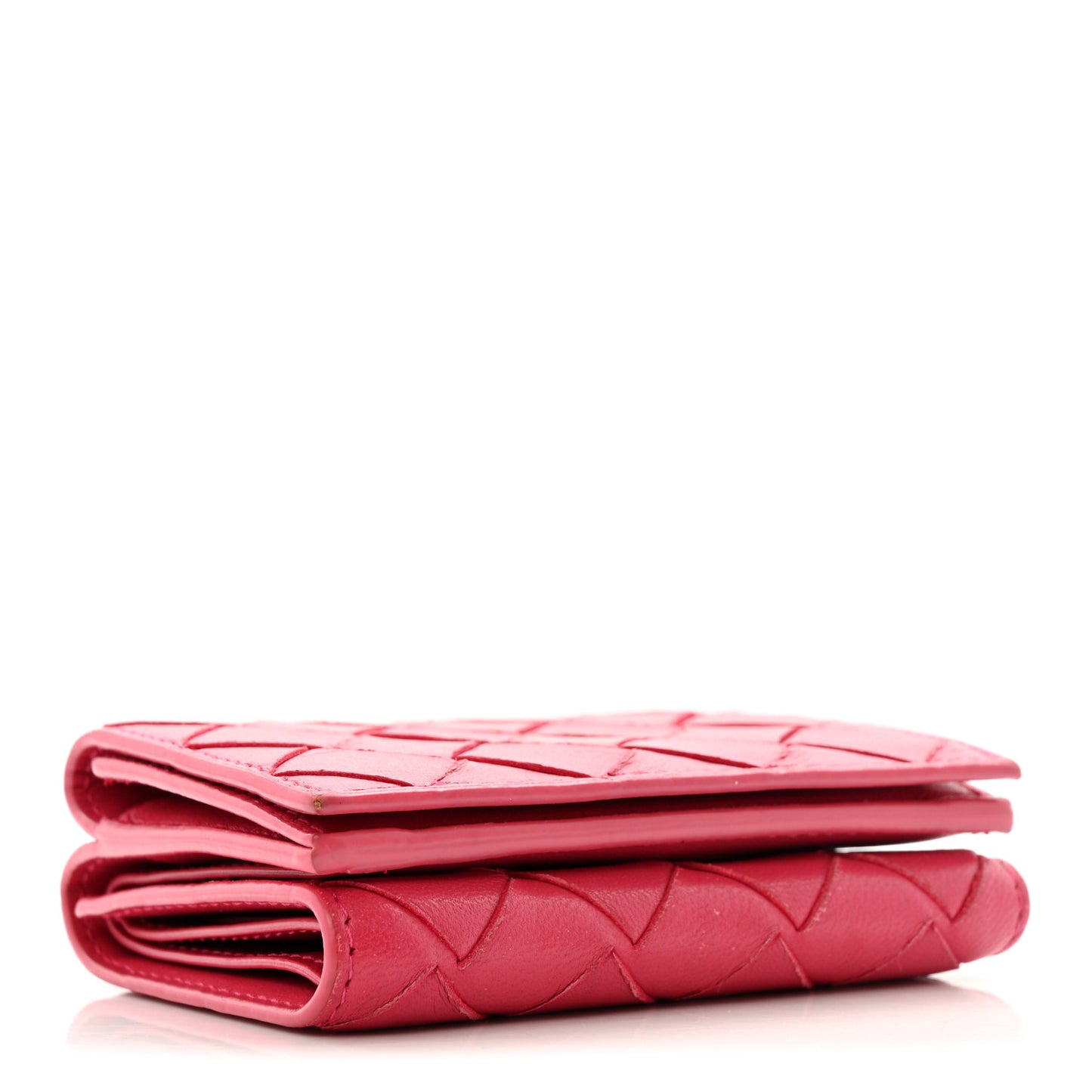 Nappa Intrecciato Trifold Wallet Cinnabar