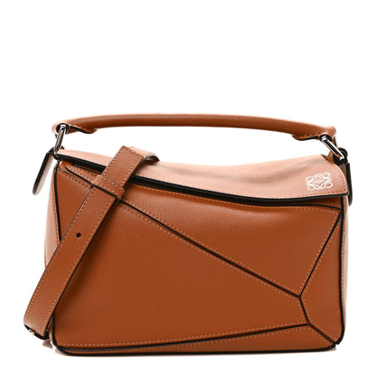 Loewe Calfskin Small Puzzle Bag Tan 1 of 8
