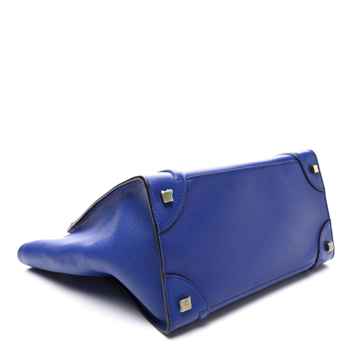 Drummed Calfskin Mini Luggage Indigo
