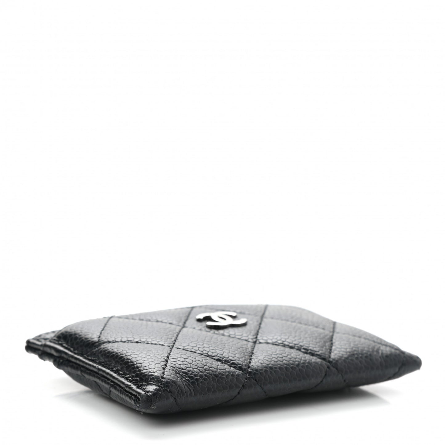 Caviar Quilted Card Holder Black