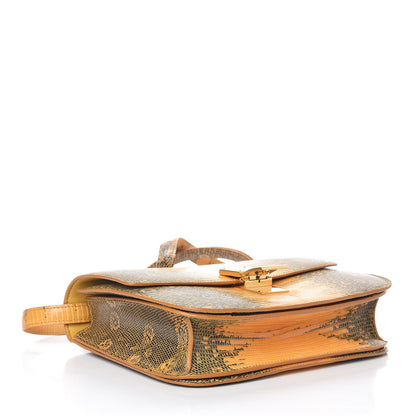 Celine Lizard Medium Classic Box Flap Bag Amber 4 of 11