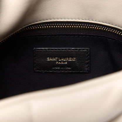 Saint Laurent Lambskin Quilted Small Loulou Puffer Monogram Chain Satchel Crema Soft 8 of 11