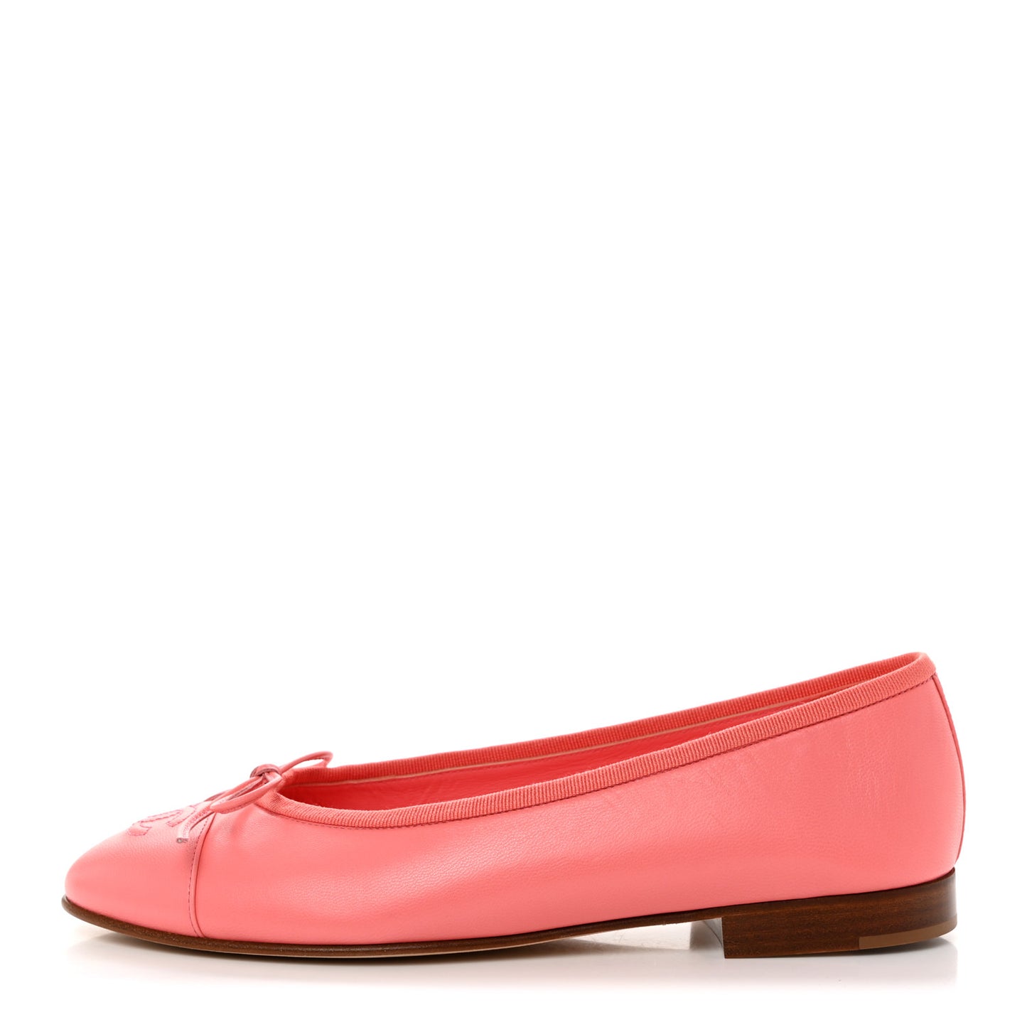 Goatskin Cap Toe CC Ballerina Flats 38 Pink