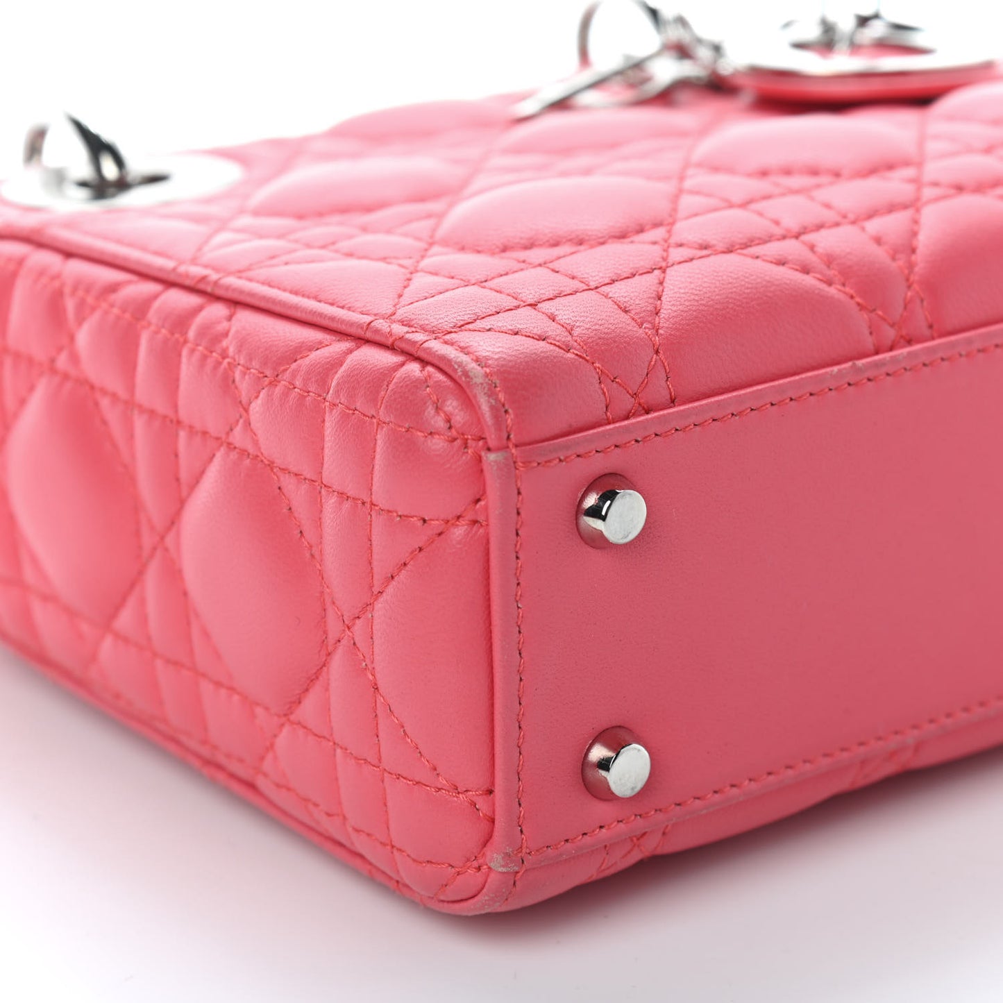Lambskin Cannage Mini Lady Dior Pink
