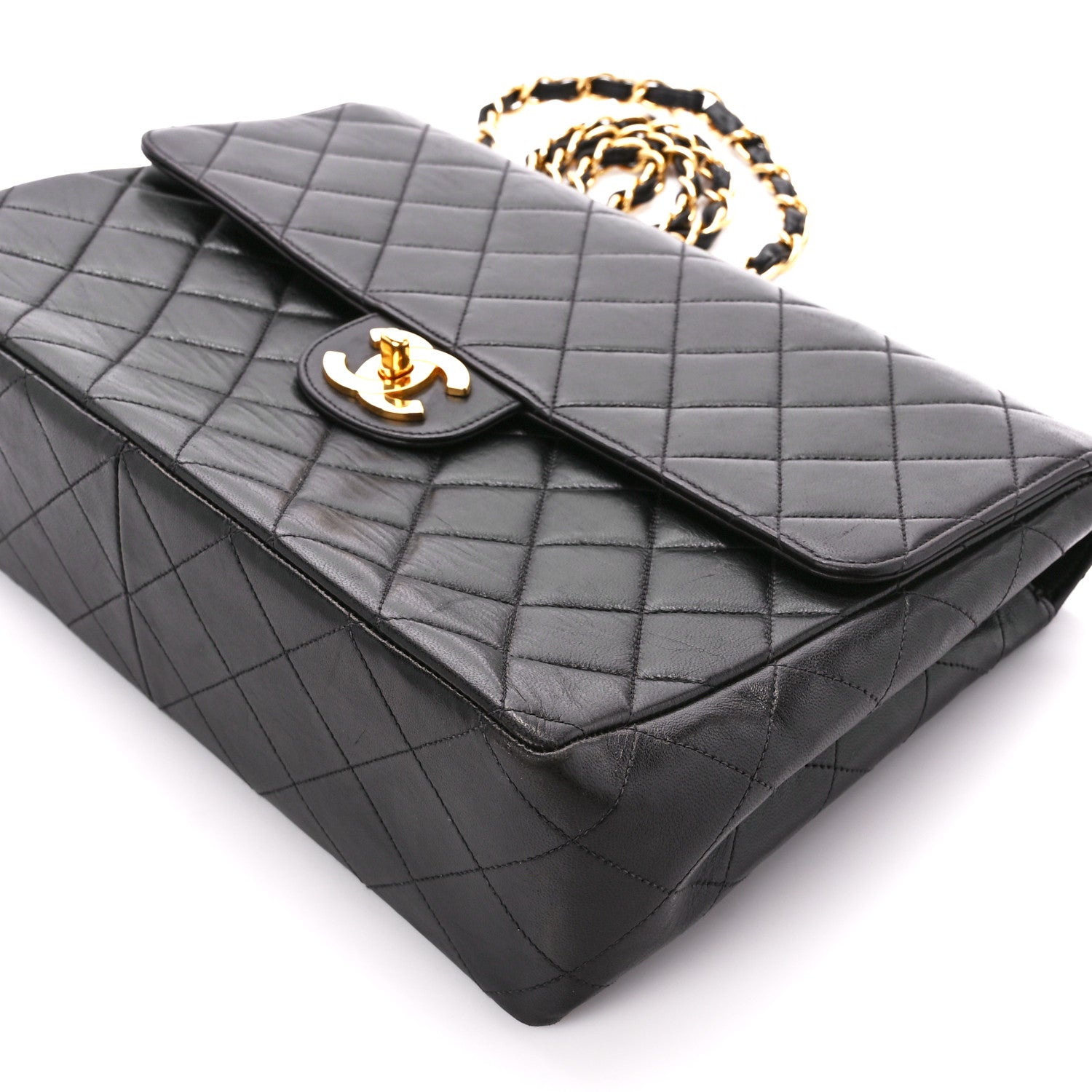 Chanel Lambskin Quilted Jumbo Single Flap Black 11 of 11
