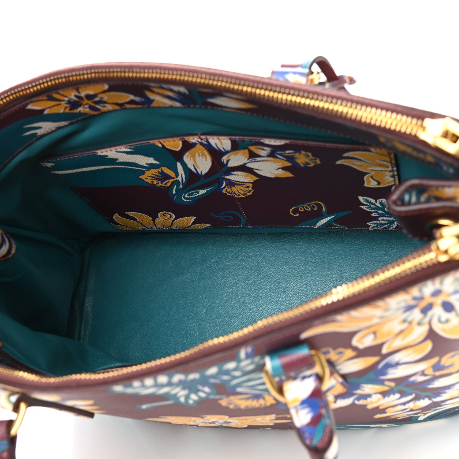 Prada Saffiano Print Medium Galleria Double Zip Tote Amaranto 5 of 13