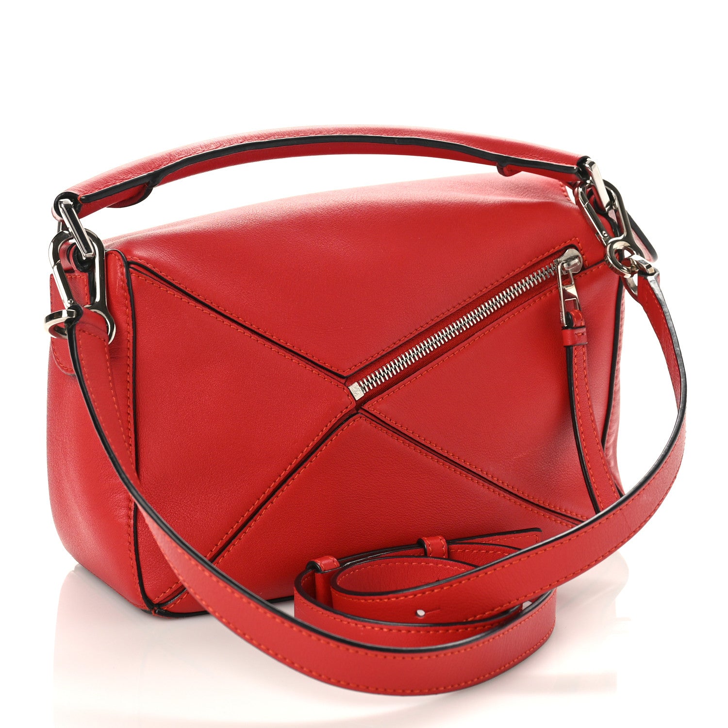 Loewe Calfskin Small Puzzle Bag Scarlet 3 of 9