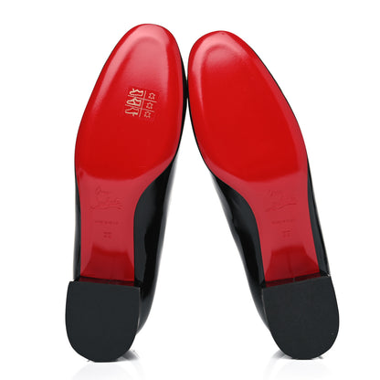 Christian Louboutin Patent Bow 55 Pumps 37 Black 5 of 6