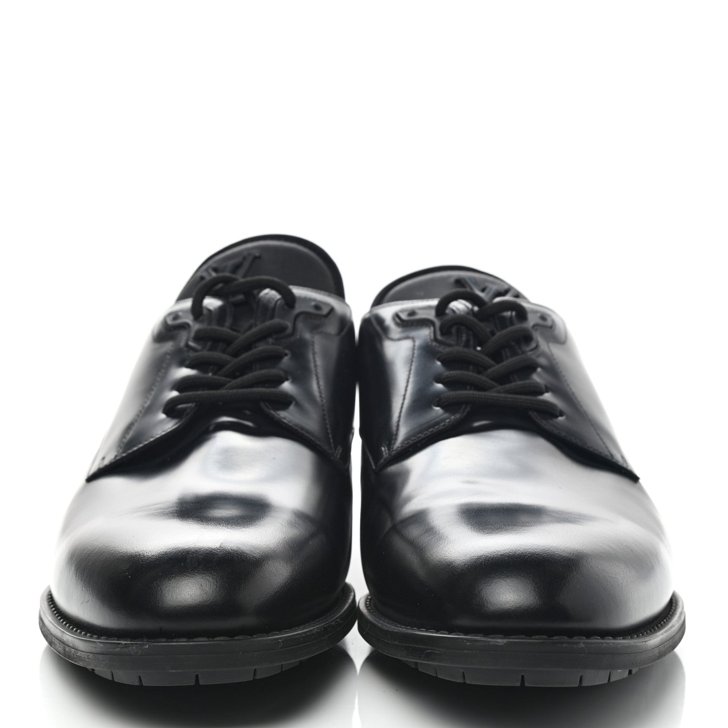 Louis Vuitton Calfskin Mens Formal Derby Shoes 10 Black 2 of 12