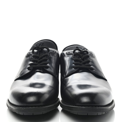 Louis Vuitton Calfskin Mens Formal Derby Shoes 10 Black 2 of 12