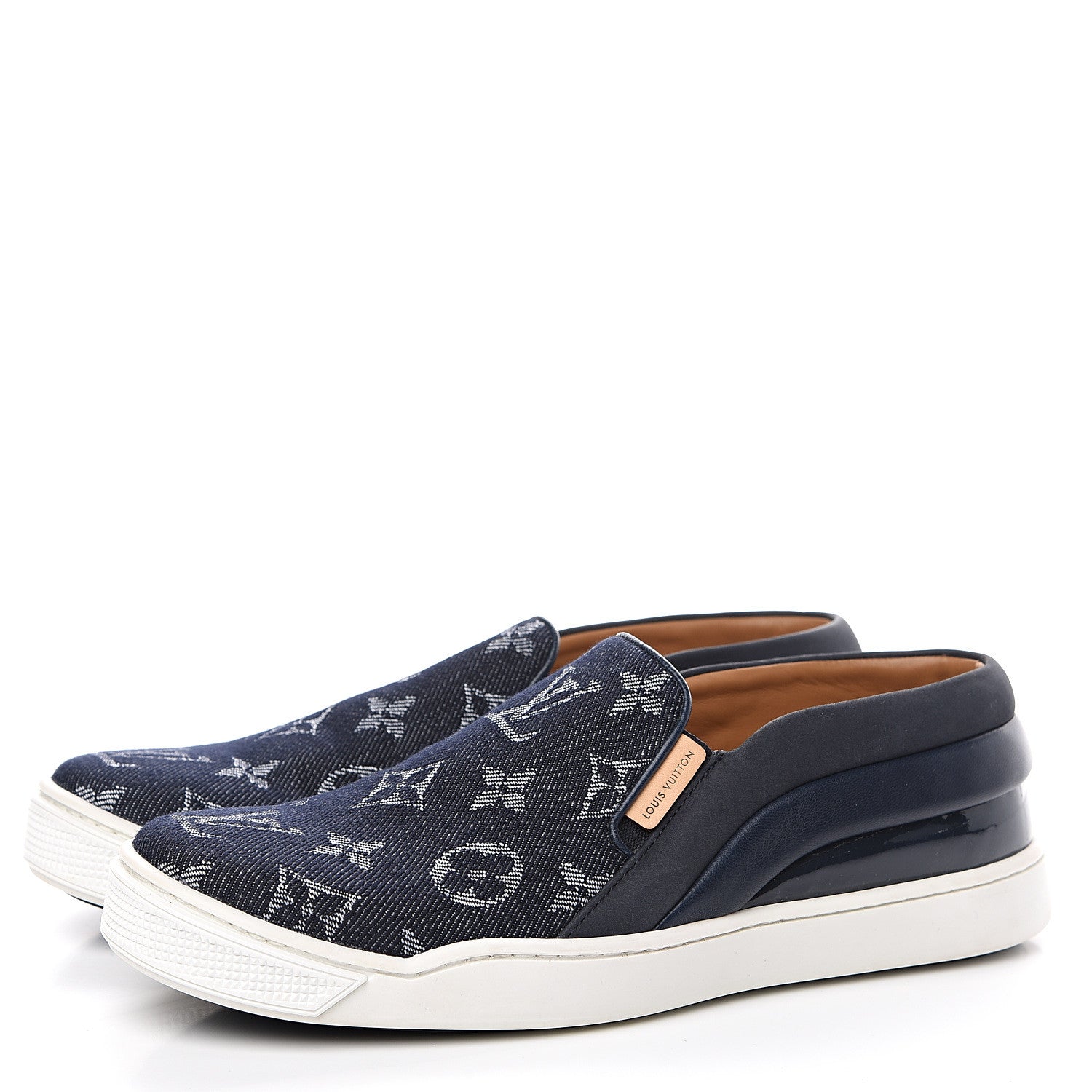 Louis Vuitton Denim Monogram Tempo Sneakers 36 Blue 3 of 9