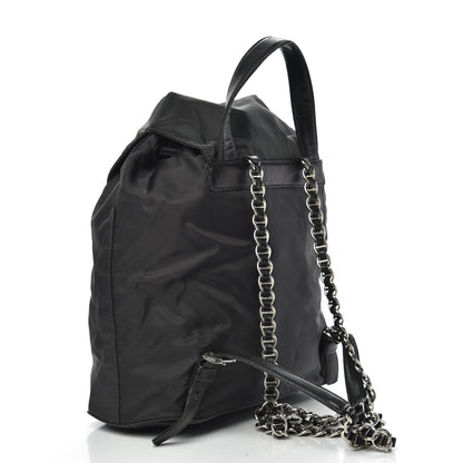 Prada Tessuto Nylon Chain Backpack Asfalto 2 of 9