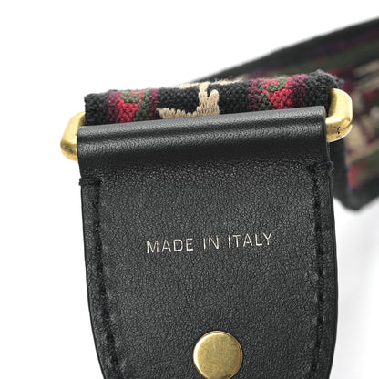 Christian Dior Canvas Embroidered Studded Bohemian Shoulder Strap Red 3 of 3