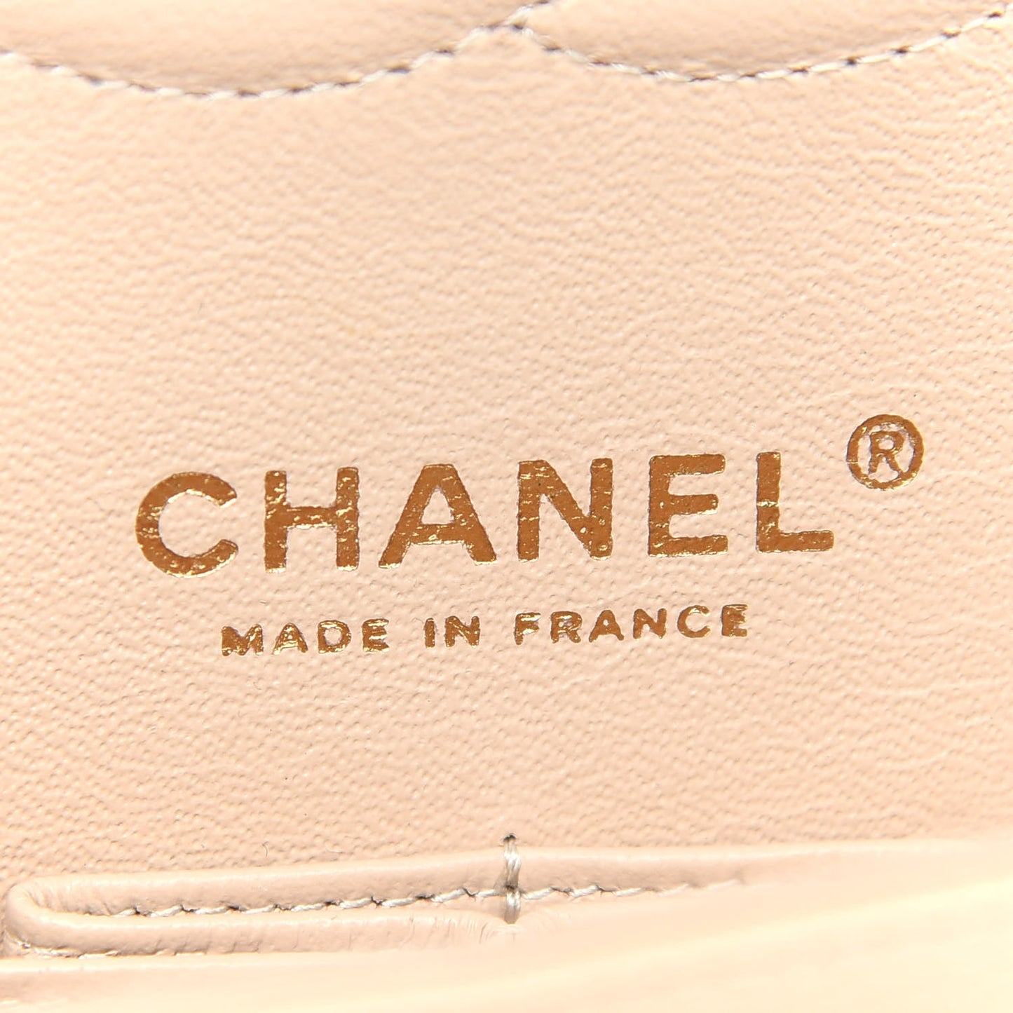 Caviar Quilted Medium Double Flap Beige Clair