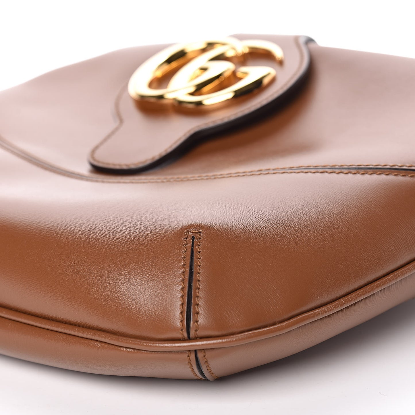 Boarded Plutone Calfskin Medium Arli Shoulder Bag Nocciola