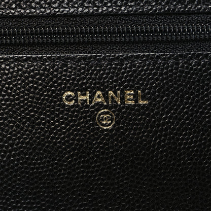 Chanel Caviar Quilted Bracelet On Chain Wallet On Chain WOC Black 5 of 10