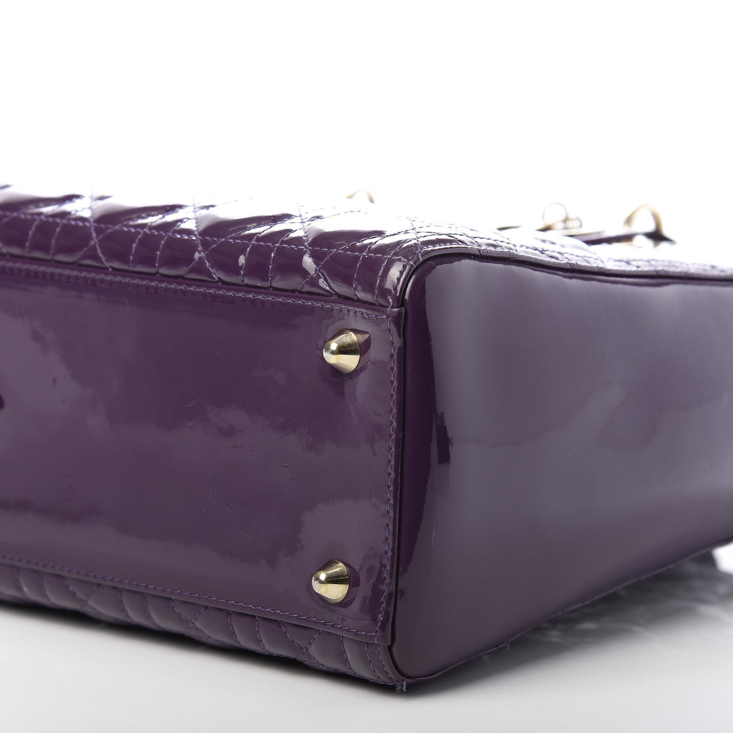 Patent Cannage Large Lady Dior Violet Purple