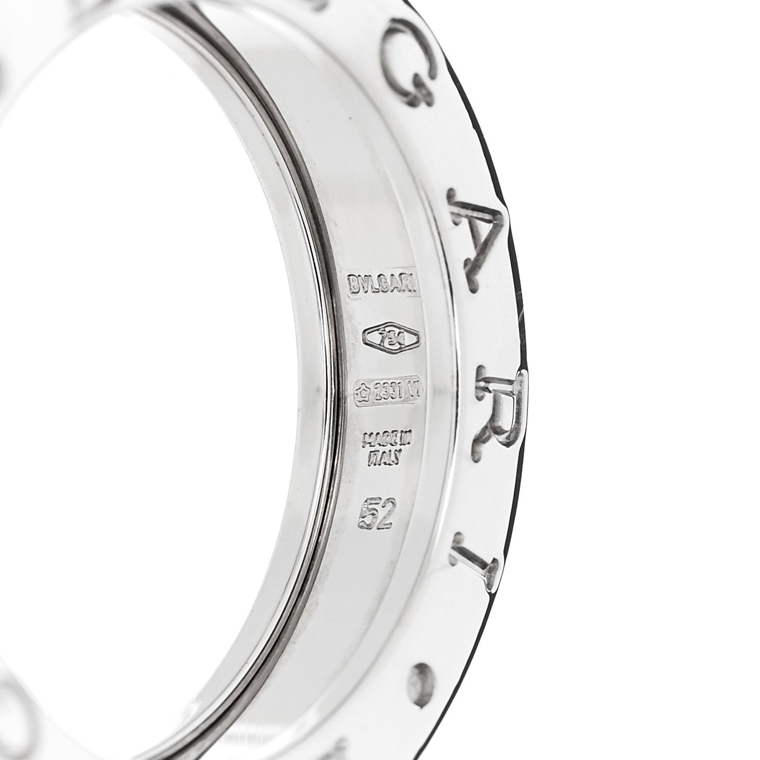 Bulgari 18K White Gold B.Zero1 One-Band Ring 52 6 4 of 4