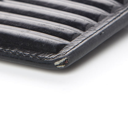 Saint Laurent Ribbed Calfskin Opium Monogram Credit Card Case Black 9 of 12