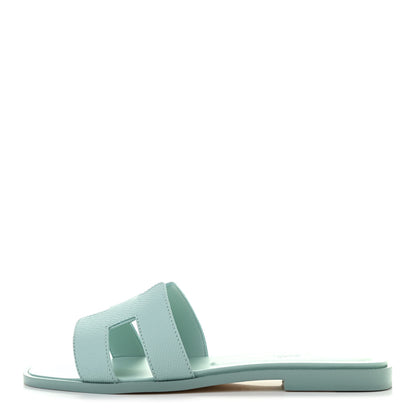 Hermes Epsom Oran Sandals 36 Vert Embrun 1 of 8