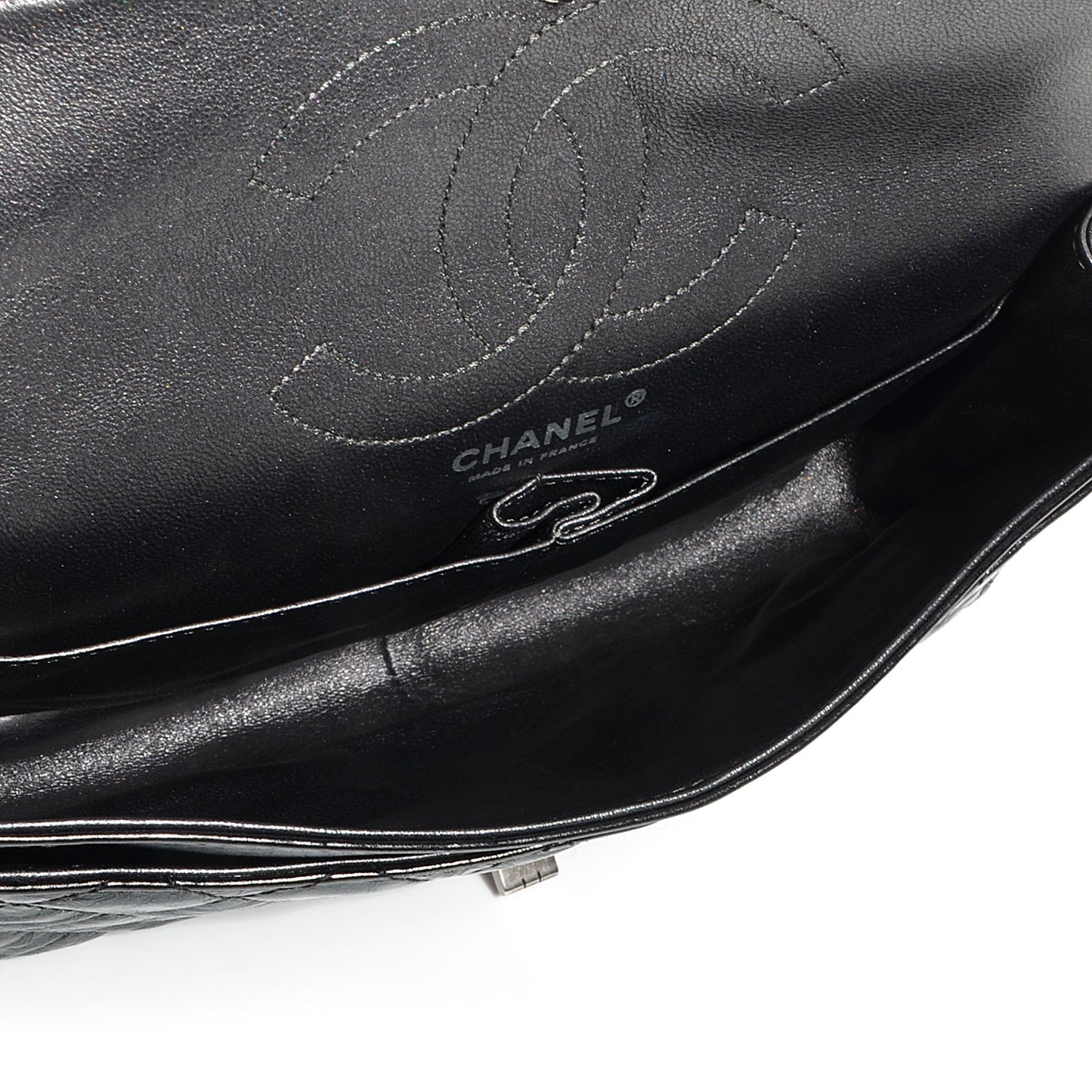 Glazed Calfskin 2.55 Reissue 226 Flap Black