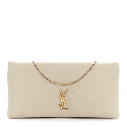 Saint Laurent Padded Lambskin Mini Calypso Wallet On Chain WOC Crema Soft 1 of 11