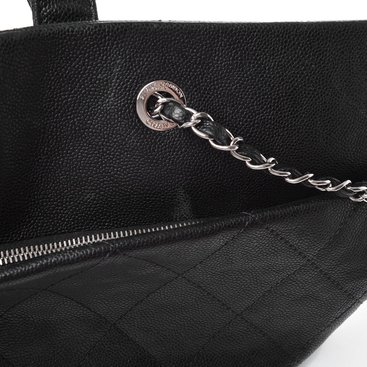 Chanel Caviar Quilted Large CC Tote Black 14 of 15