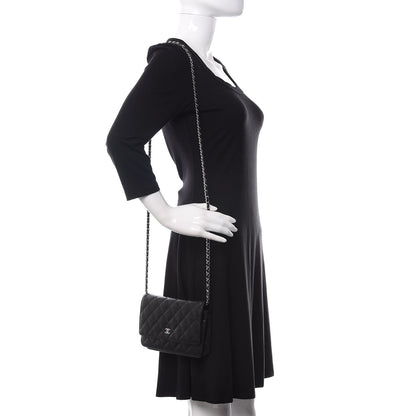 Chanel Caviar Quilted Wallet On Chain WOC Black 2 of 11