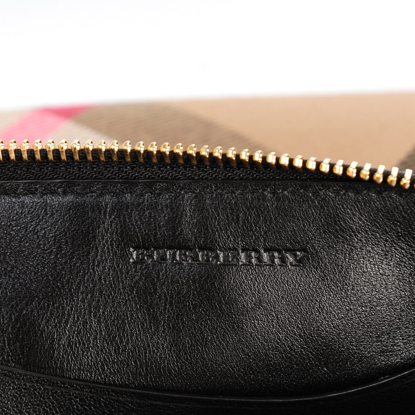 Burberry House Check Sequin Peyton Crossbody Clutch Bag Gold Black 6 of 8