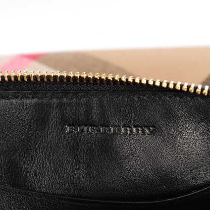 Burberry House Check Sequin Peyton Crossbody Clutch Bag Gold Black 6 of 8