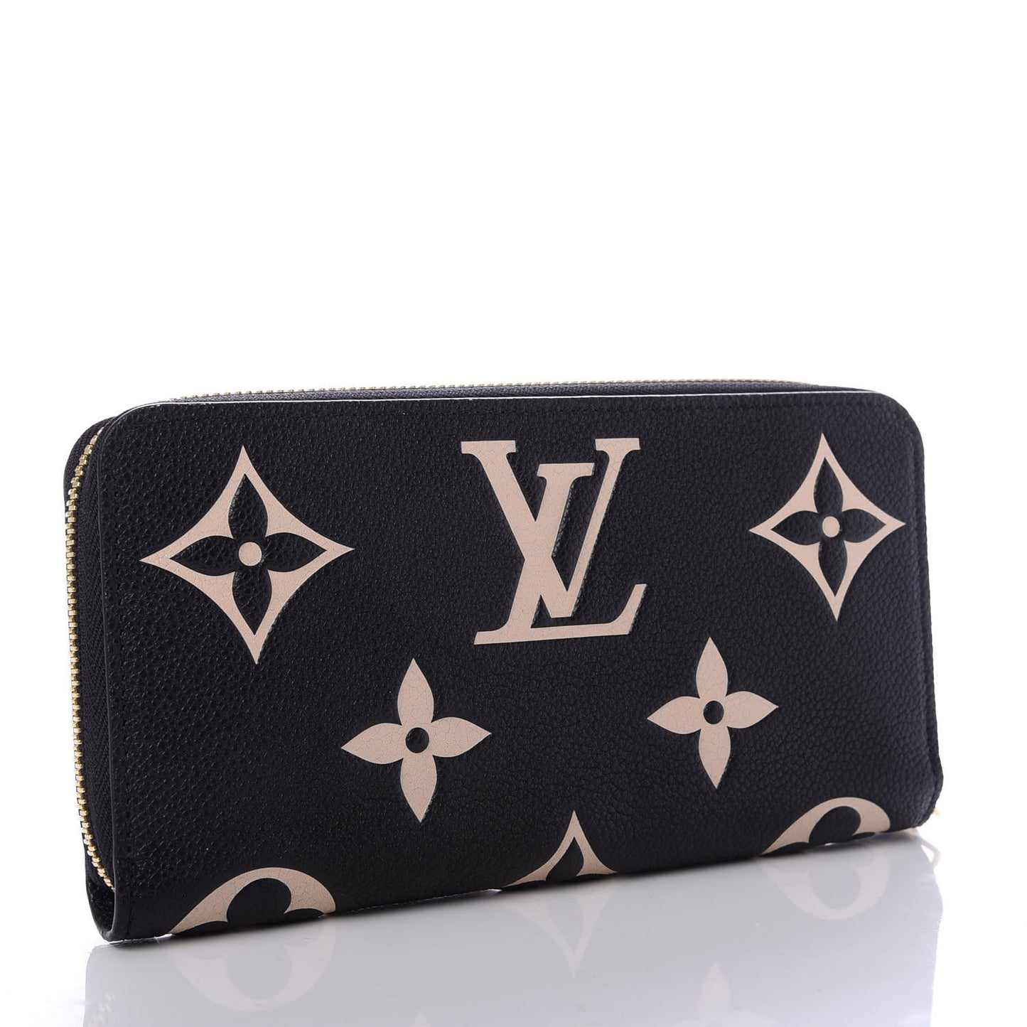 Empreinte Monogram Giant Zippy Wallet Black Beige