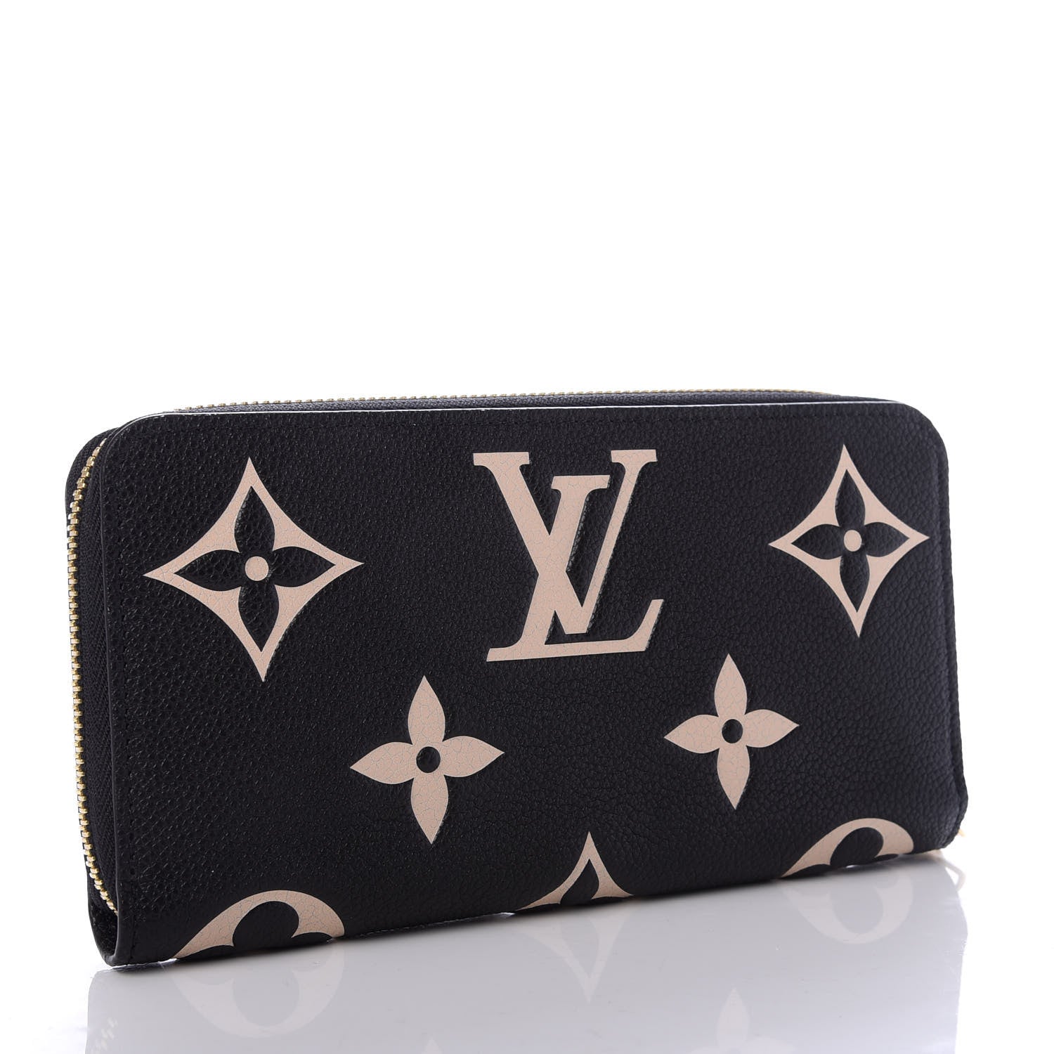 Louis Vuitton Empreinte Monogram Giant Zippy Wallet Black Beige 3 of 6