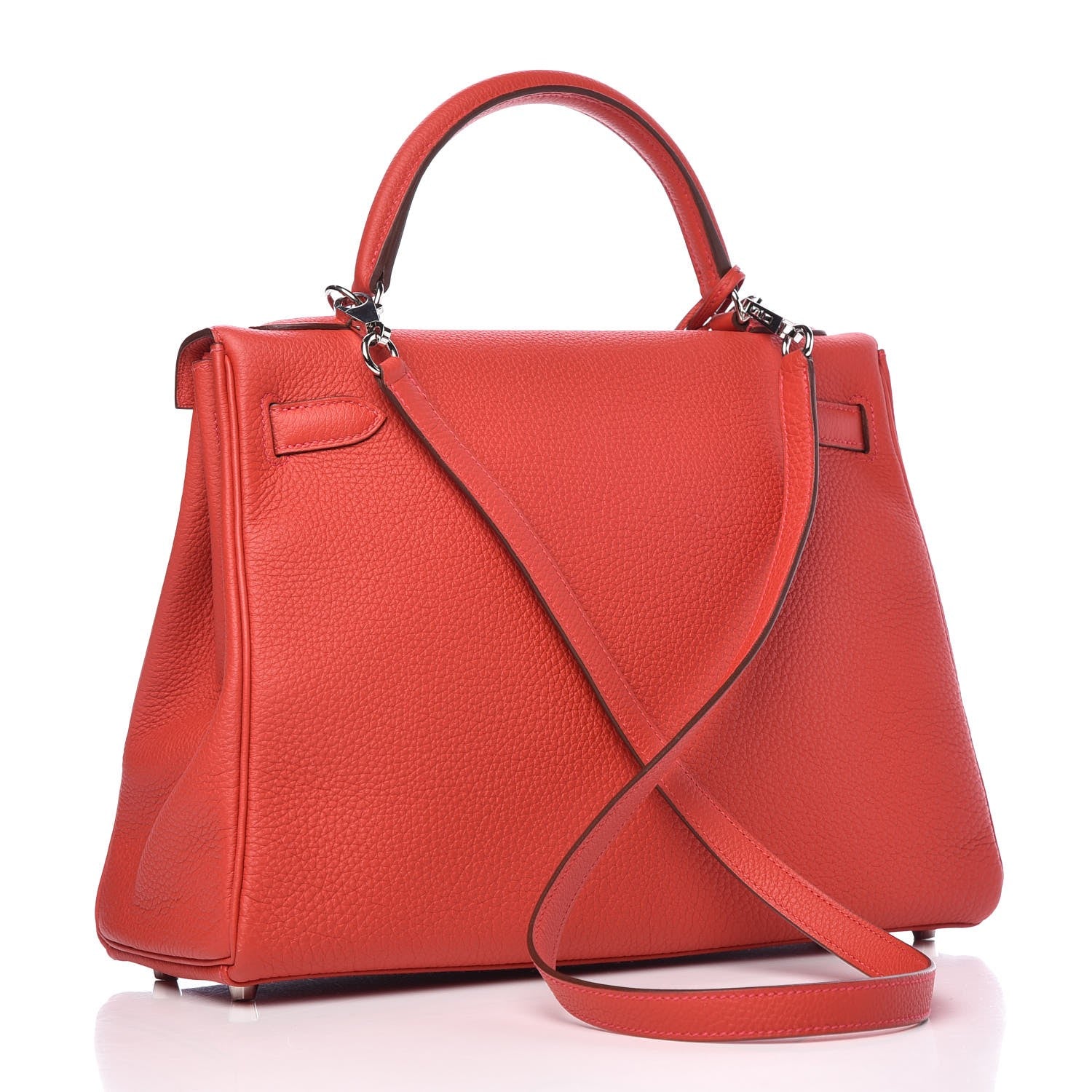 Hermes Togo Kelly Retourne 32 Vermillion 3 of 36