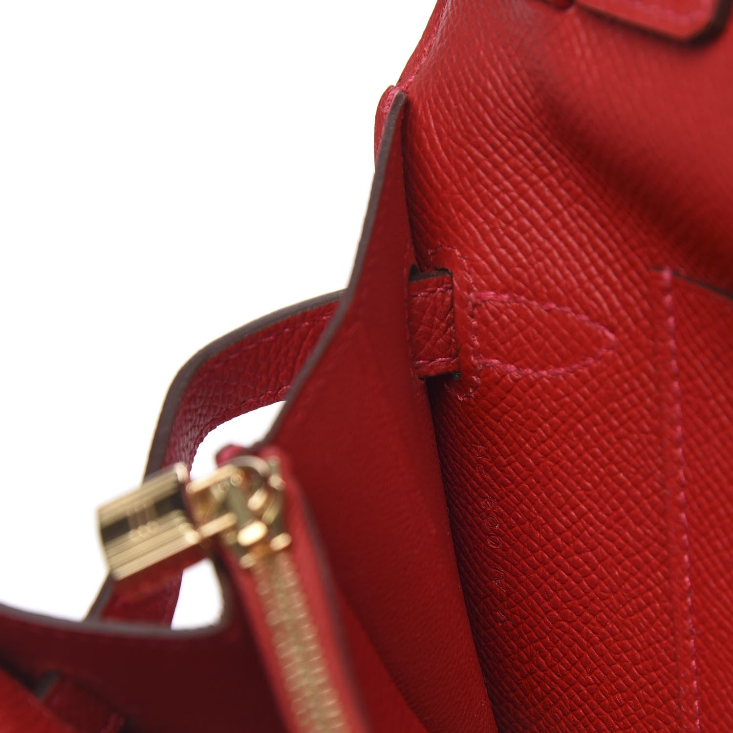 Hermes Epsom Kelly Wallet To Go Rouge Casaque 6 of 12