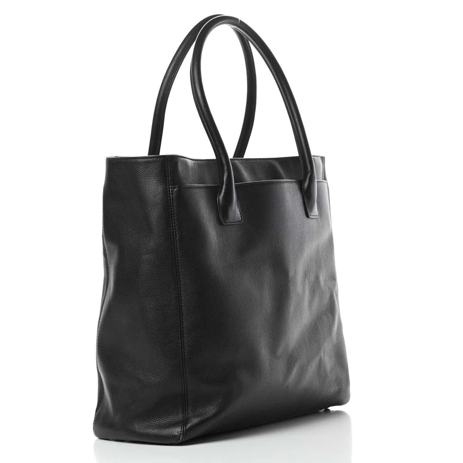 Chanel Calfskin Tall Cerf Tote Black 4 of 22