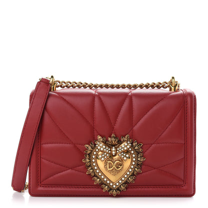 Dolce & Gabbana Calfskin Medium Devotion Crossbody Bag Red 1 of 11