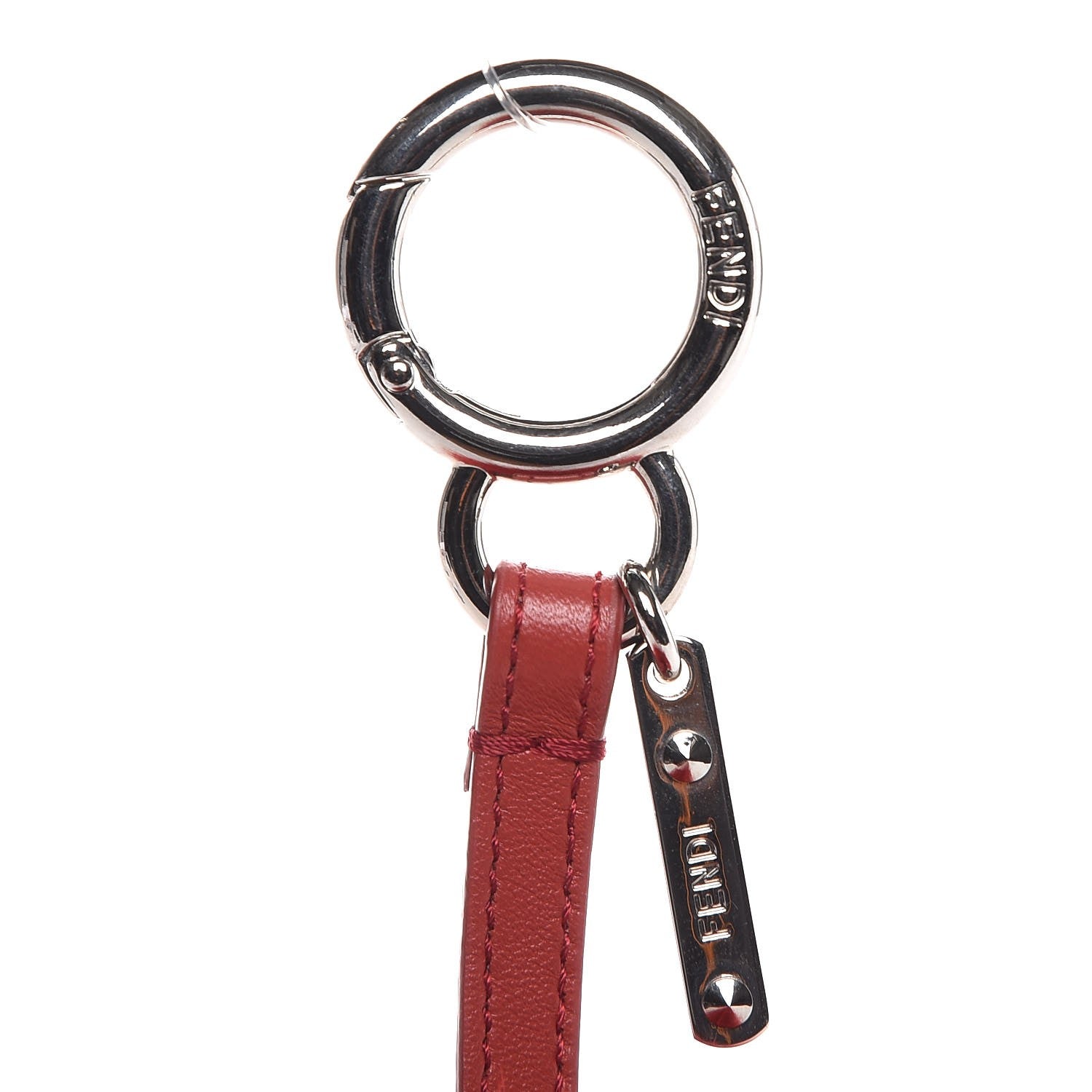 Fendi Fox Fur Pom Pom Bag Charm Red 3 of 3
