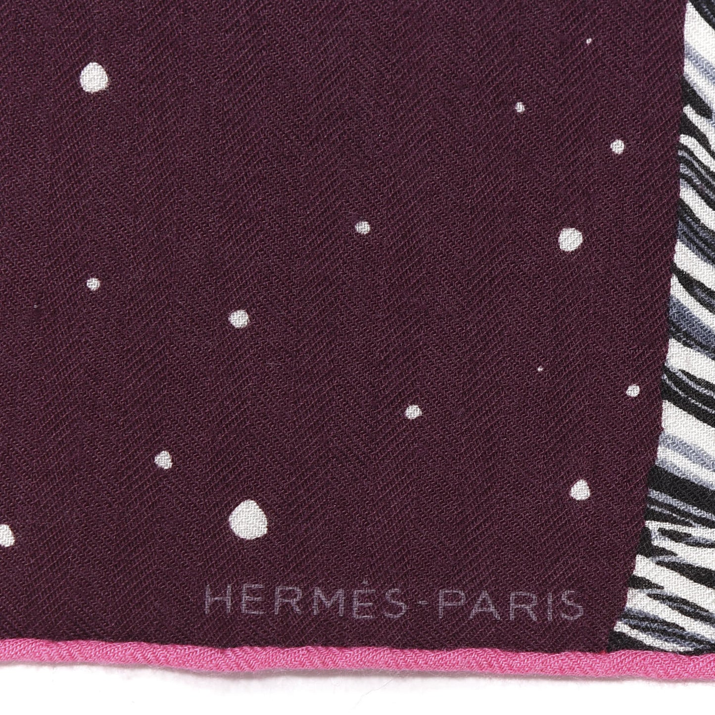 Cashmere Silk Wool Awooooo Scarf 100 Prune Gris Bleu Glacier